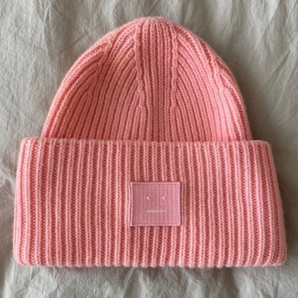 acne studios beanie pink